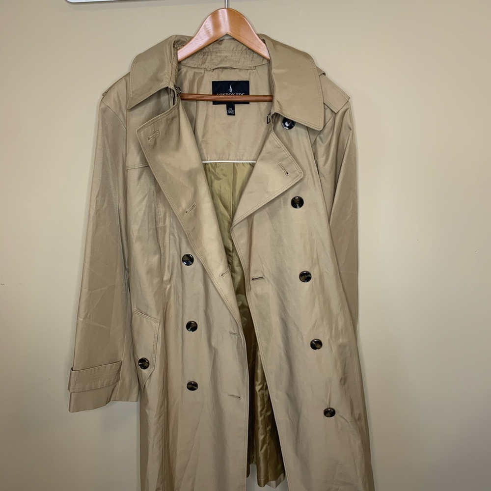 London Fog Trench Coat British Khaki - Picture 8 of 11